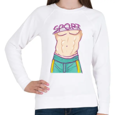PRINTFASHION Body test - Női pulóver - Fehér