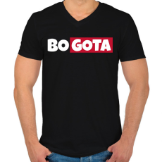PRINTFASHION BOGOTA - Férfi V-nyakú póló - Fekete