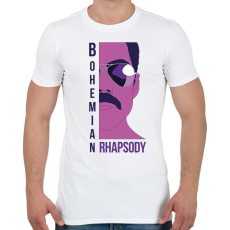 PRINTFASHION Bohemian Rhapsody - Freddie - Férfi póló - Fehér
