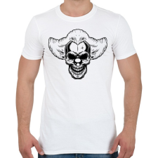 PRINTFASHION Bohóc koponya - Férfi póló - Fehér férfi póló