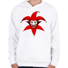 PRINTFASHION Bohócos póló - Gyerek kapucnis pulóver - Fehér gyerek pulóver, kardigán