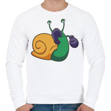 PRINTFASHION Bokszoló csiga - Férfi pulóver - Fehér női pulóver, kardigán