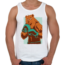 PRINTFASHION Bokszoló medve - Férfi atléta - Fehér