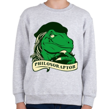 PRINTFASHION Bölcs raptor - Gyerek pulóver - Sport szürke gyerek pulóver, kardigán
