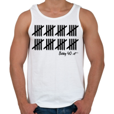 PRINTFASHION Boldog 40 Srtigula - Férfi atléta - Fehér atléta, trikó