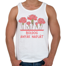 PRINTFASHION Boldog Anyák napját - Férfi atléta - Fehér