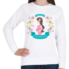 PRINTFASHION Boldog anyák napját - Női pulóver - Fehér női pulóver, kardigán