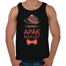 PRINTFASHION Boldog apák napját! - Férfi atléta - Fekete atléta, trikó