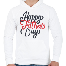 PRINTFASHION Boldog apák napját - Férfi kapucnis pulóver - Fehér