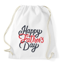 PRINTFASHION Boldog apák napját - Sportzsák, Tornazsák - Fehér tornazsák