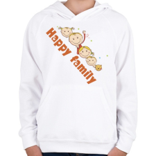 PRINTFASHION Boldog család - Gyerek kapucnis pulóver - Fehér gyerek pulóver, kardigán