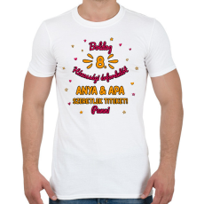 PRINTFASHION Boldog évfordulót - névvel - Férfi póló - Fehér
