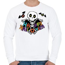 PRINTFASHION Boldog halloweent - Férfi pulóver - Fehér férfi pulóver, kardigán