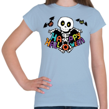 PRINTFASHION Boldog halloweent - Női póló - Világoskék női póló