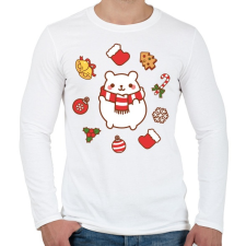 PRINTFASHION Boldog jegesmedve karácsonya - Férfi hosszú ujjú póló - Fehér női póló