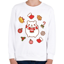 PRINTFASHION Boldog jegesmedve karácsonya - Gyerek pulóver - Fehér gyerek pulóver, kardigán