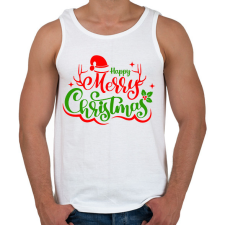 PRINTFASHION boldog karácsonyt  - Férfi atléta - Fehér atléta, trikó