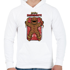 PRINTFASHION BOLDOG KARÁCSONYT - Férfi kapucnis pulóver - Fehér