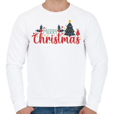 PRINTFASHION boldog karácsonyt  - Férfi pulóver - Fehér