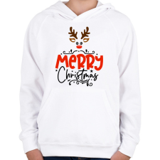PRINTFASHION boldog karácsonyt  - Gyerek kapucnis pulóver - Fehér gyerek pulóver, kardigán