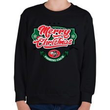 PRINTFASHION Boldog Karácsonyt - Horgászklub - Gyerek pulóver - Fekete gyerek pulóver, kardigán