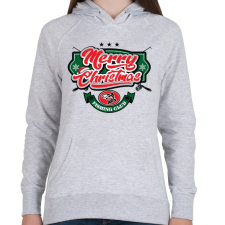 PRINTFASHION Boldog Karácsonyt - Horgászklub - Női kapucnis pulóver - Sport szürke női pulóver, kardigán