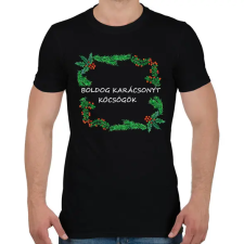 PRINTFASHION boldog karácsonyt köcsögök - Férfi póló - Fekete férfi póló