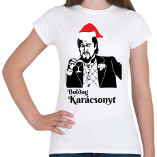 PRINTFASHION Boldog karácsonyt Leonardo DiCaprio - Női póló - Fehér