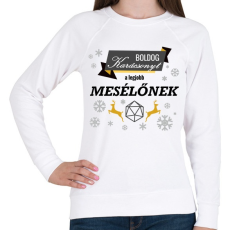 PRINTFASHION Boldog karácsonyt! (Mesélőnek) - Női pulóver - Fehér