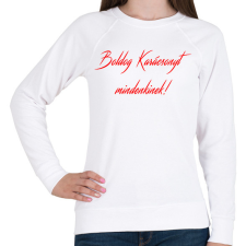 PRINTFASHION Boldog Karácsonyt - Női pulóver - Fehér női pulóver, kardigán