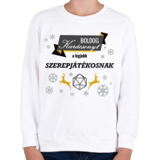 PRINTFASHION Boldog karácsonyt! (Szerepjátékosnak) - Gyerek pulóver - Fehér gyerek pulóver, kardigán