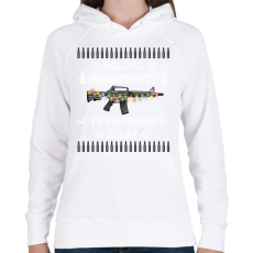 PRINTFASHION Boldog Karácsonyt Te mocskos állat! - Női kapucnis pulóver - Fehér