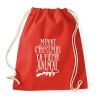 PRINTFASHION Boldog karácsonyt te mocskos állat - Sportzsák, Tornazsák - Piros