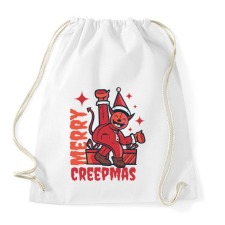 PRINTFASHION Boldog Karit - Karácsony - Merry Creepmas - Sportzsák, Tornazsák - Fehér tornazsák