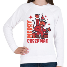 PRINTFASHION Boldog Karit - Merry Creepmas - Női pulóver - Fehér