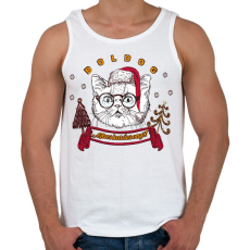 PRINTFASHION Boldog Macskarácsonyt! - Férfi atléta - Fehér