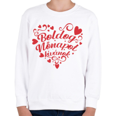 PRINTFASHION Boldog Nőnapot kívánok - Gyerek pulóver - Fehér