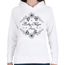 PRINTFASHION Boldog nőnapot - Névvel - Női kapucnis pulóver - Fehér női pulóver, kardigán