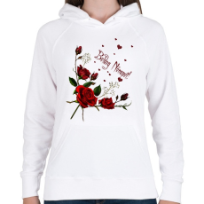 PRINTFASHION boldog nőnapot - Női kapucnis pulóver - Fehér