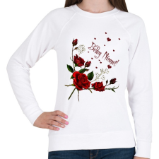 PRINTFASHION boldog nőnapot - Női pulóver - Fehér női pulóver, kardigán