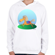 PRINTFASHION Boldog paci - Gyerek kapucnis pulóver - Fehér gyerek pulóver, kardigán