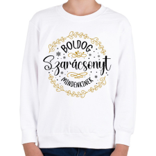 PRINTFASHION Boldog Szarácsonyt - Gyerek pulóver - Fehér gyerek pulóver, kardigán