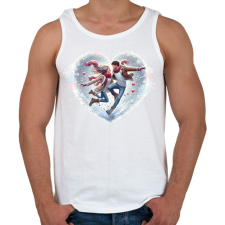 PRINTFASHION Boldog szerelem télen - Férfi atléta - Fehér atléta, trikó