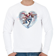 PRINTFASHION Boldog szerelem télen - Férfi pulóver - Fehér férfi pulóver, kardigán