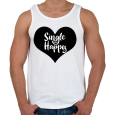 PRINTFASHION Boldog szingli - Férfi atléta - Fehér