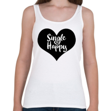 PRINTFASHION Boldog szingli - Női atléta - Fehér