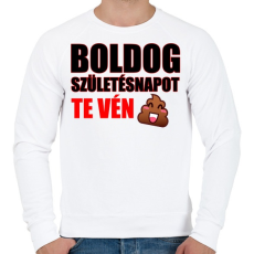 PRINTFASHION Boldog születésnapot te.. - Férfi pulóver - Fehér