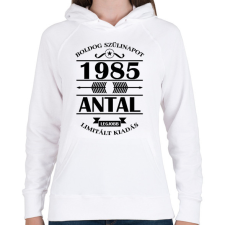 PRINTFASHION Boldog szülinapot - Évszámmal, névvel - Női kapucnis pulóver - Fehér női pulóver, kardigán