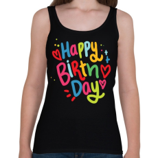 PRINTFASHION Boldog szülinapot - Női atléta - Fekete