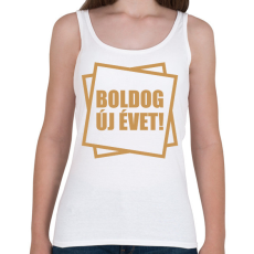 PRINTFASHION Boldog Új Évet! 03 - Női atléta - Fehér